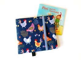 Hülle für 10 Pixi Bücher Pixibuchhülle Hühner neu