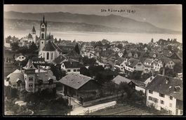 AK Küsnacht, Ortsansicht mit Kirche