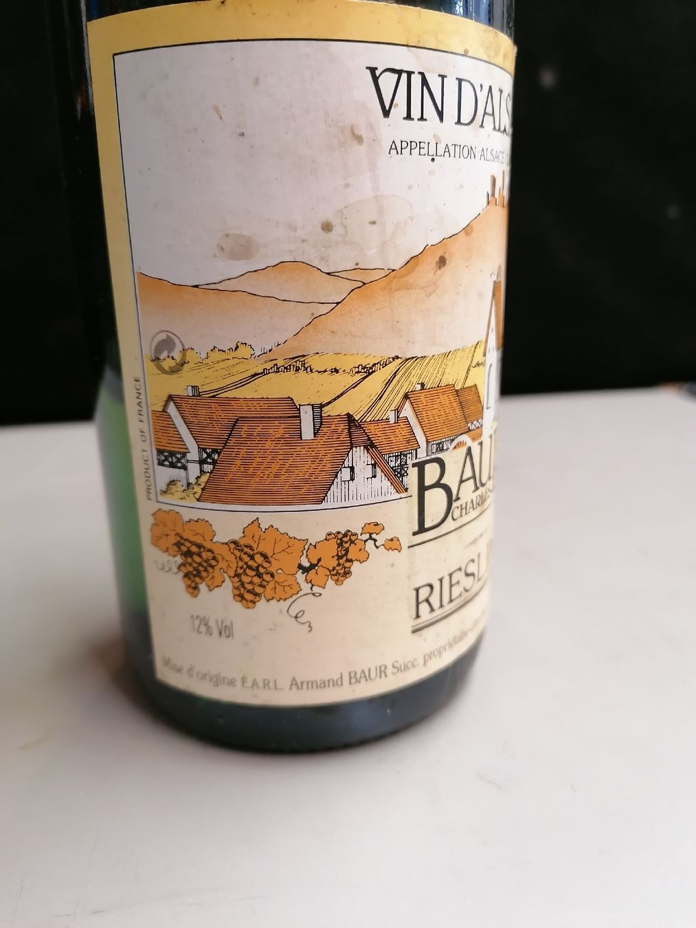 Wein: VIN DE ALSACE BAUR CHARLES REISLING 1996 – Neu (gemäss Beschreibung) aus Genève von Leboucheoreilles 2