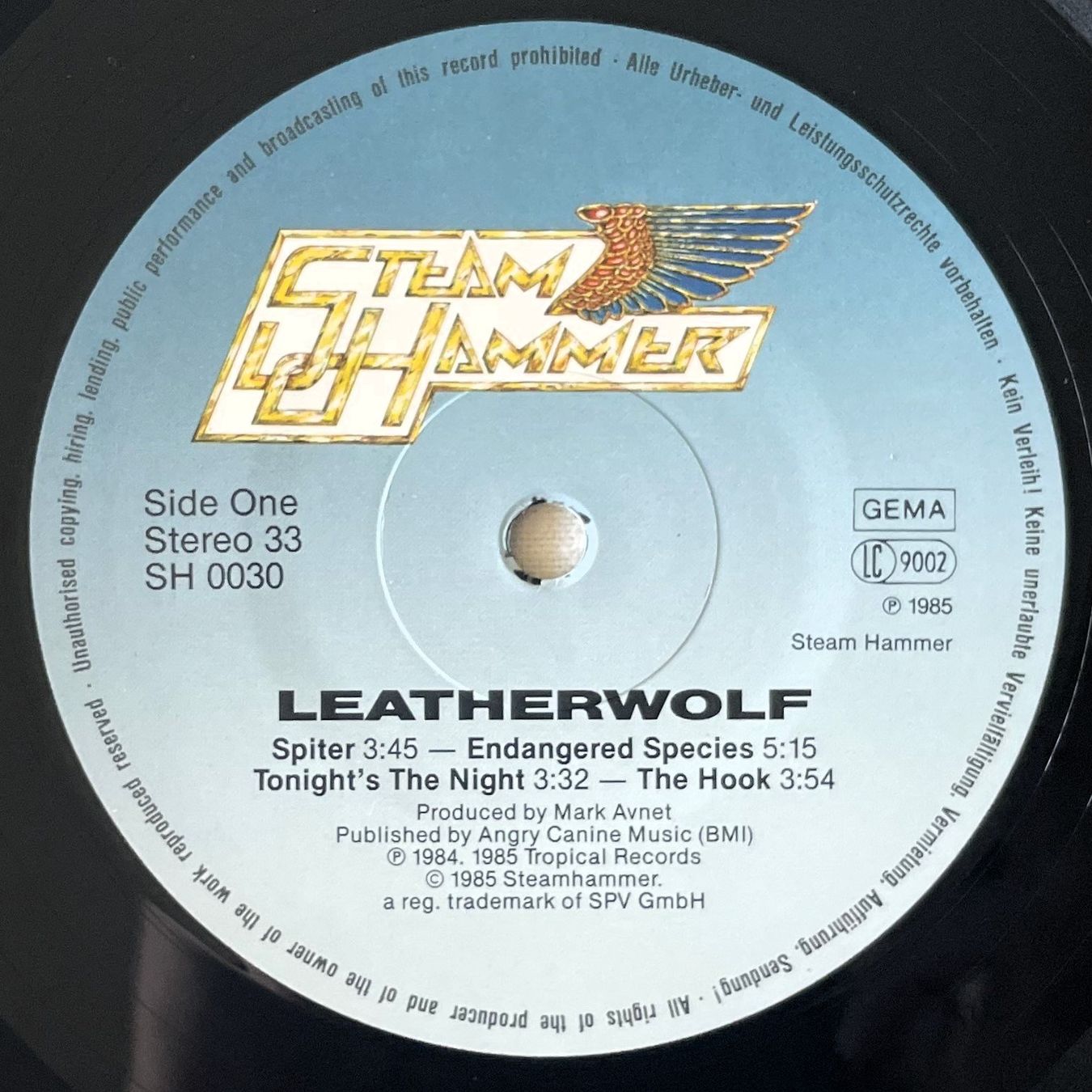 Dischi in vinile: Leatherwolf - Endangered Species - LP - 1985 - Near Mint – Usato da Uster venduto da Zardodel 4