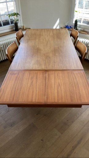 Set di tavolo e panche: Dänisches Teak Esszimmer-Set mit Tisch & Sideboard – Usato da Brugg AG venduto da ben_7byv 3