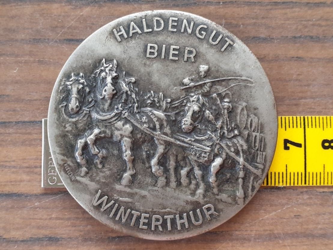 Specchi: Antiker Werbespiegel Haldengut Bier – Usato da Mörschwil venduto da antiksalon 1
