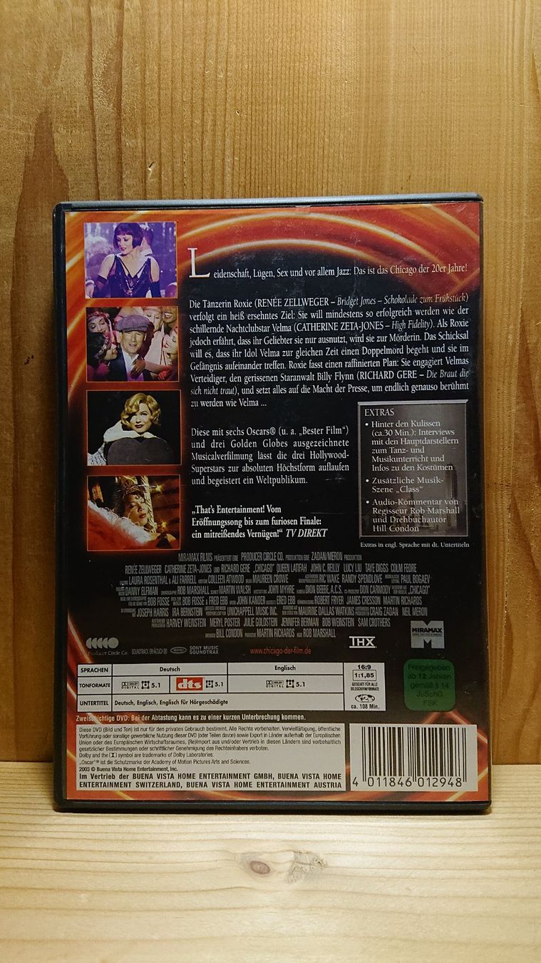 Tutti i DVDs: CHICAGO DVD mit Catherine Zeta-Jones – Usato da Wilderswil venduto da Exebub 1