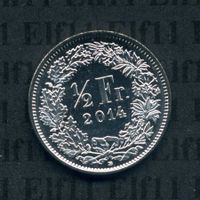CHF___0.50 2014 stgl * nigelnagelneu! 50 Rappen