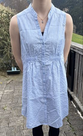 Sommerkleid H&M gestreift Gr. 40 blau/weiss
