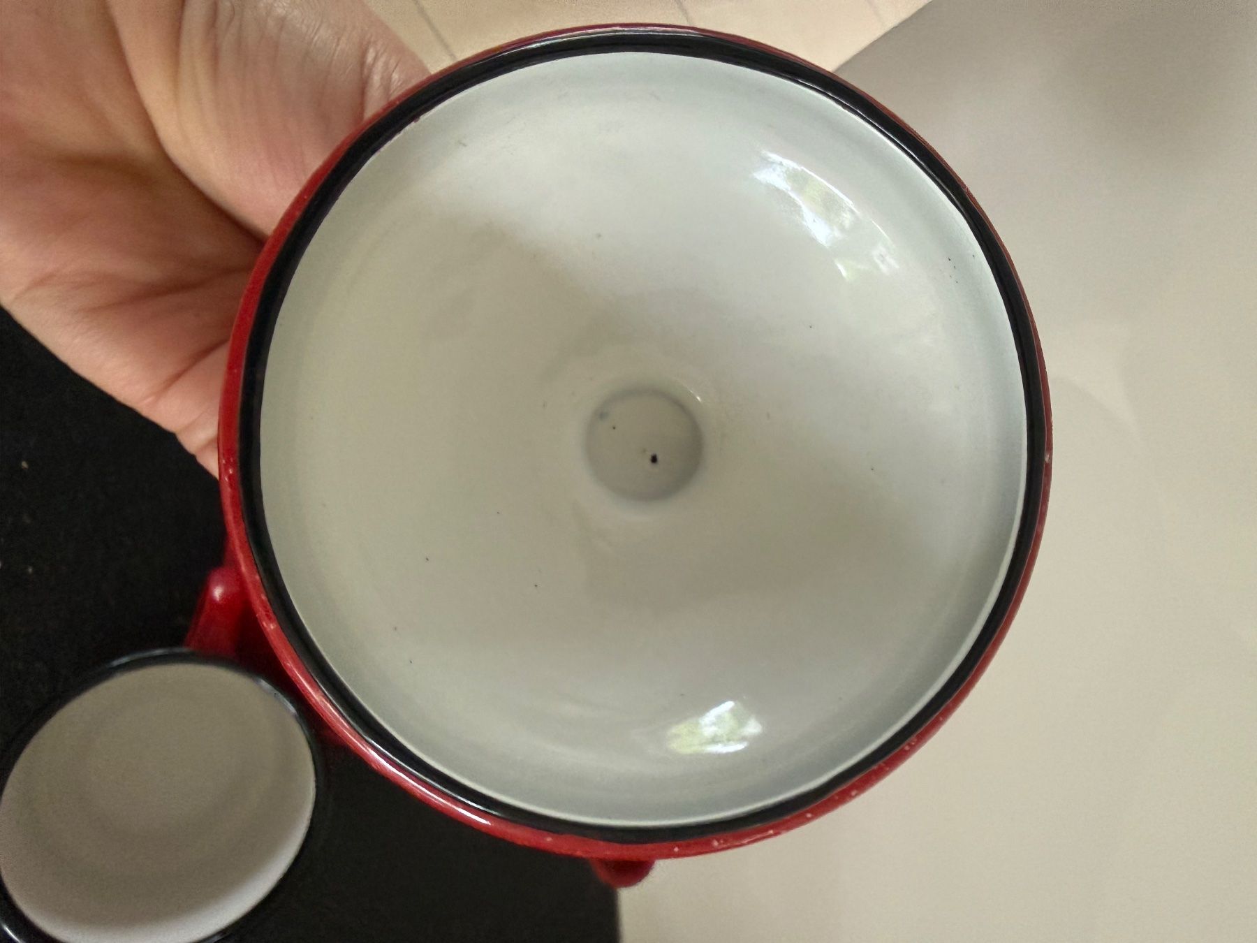 Caraffe: Vintage Emailekrug mit Tasse – Usato da Kirchdorf venduto da Vintagewunder 5