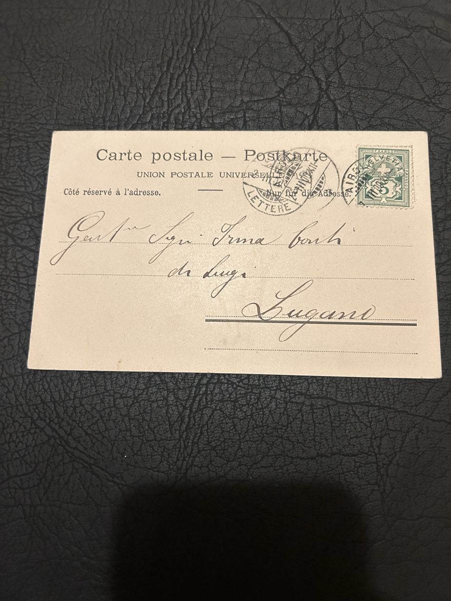 Cartoline postali: Airolo 1900 – Usato da Breganzona venduto da Milesbo 1