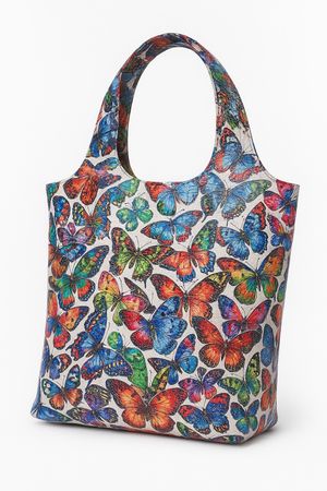 Sac à provisions coloré papillons, parfait pour l'été!