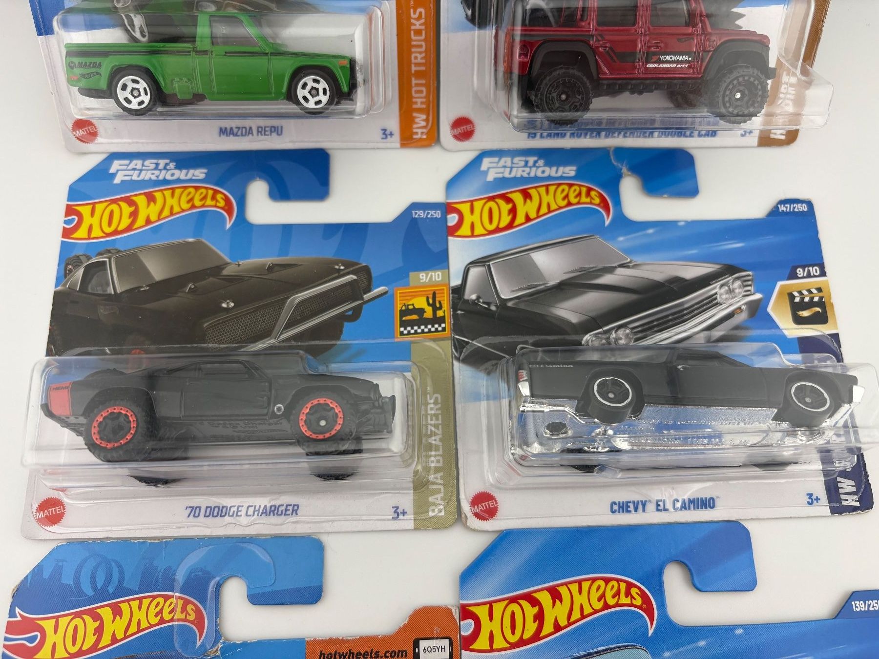 Hot Wheels Modellautos: 6 Hot Wheels Pick-Ups Dodge, Chevy El Camino Cadillac Mix 16 – Neu (gemäss Beschreibung) aus Flawil von HeisseReifen 2