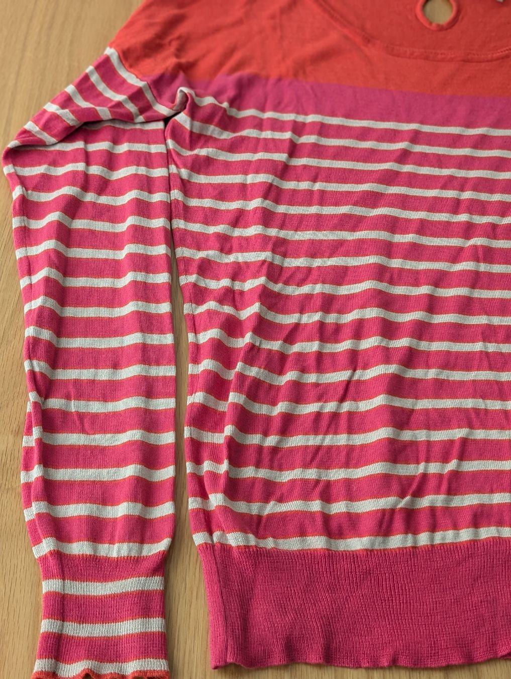 Gérard Darel Maglioni & Felpe: Gerard Darel Pullover aus Seide Gr. S, pink/orange gestreift – Usato da Basel venduto da an_v7yj 2