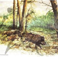 Serviette wild boars (1603) 2Stk.