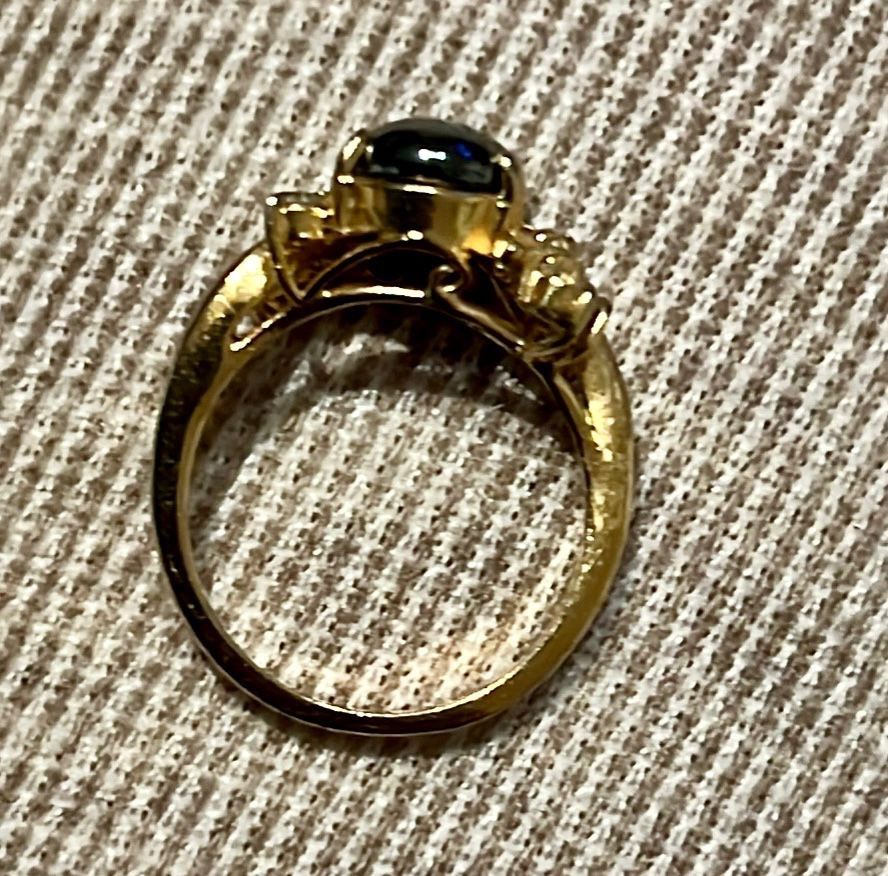 Ringe: Eleganter Damenring mit dunkler Perle, 16mm – Gebraucht aus Basel von Tierschutz-Flohmi 5