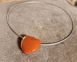 Herzkette aus Karneol
