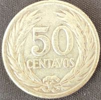 50 Centavos Silbermünze(.900) 1954 EL Salvador