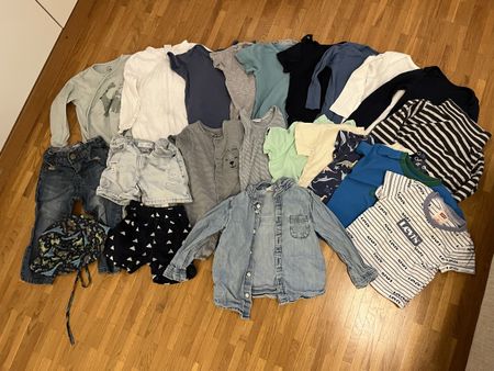 Sommer Kleiderpaket für Jungen mit mehreren Bodys, Gr. 86