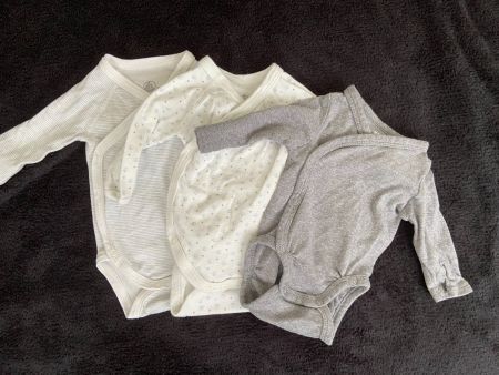 Langarmbody Set, Druckknöpfe – Gr. 50–54