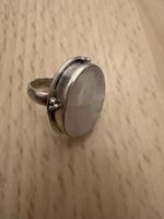 Mondstein Ring, 925er Silber, Vintage Stil