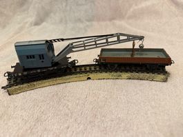 4611 Märklin HO Kranwagen mit Niederbordwagen 4503  ohne OVP