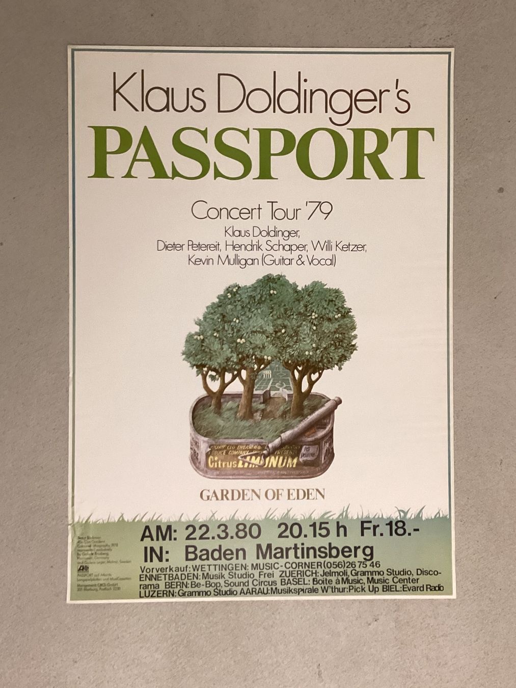 Poster & Bilder: Konzertplakat Passport 1979 – Gebraucht aus Gutenswil von Hamzian