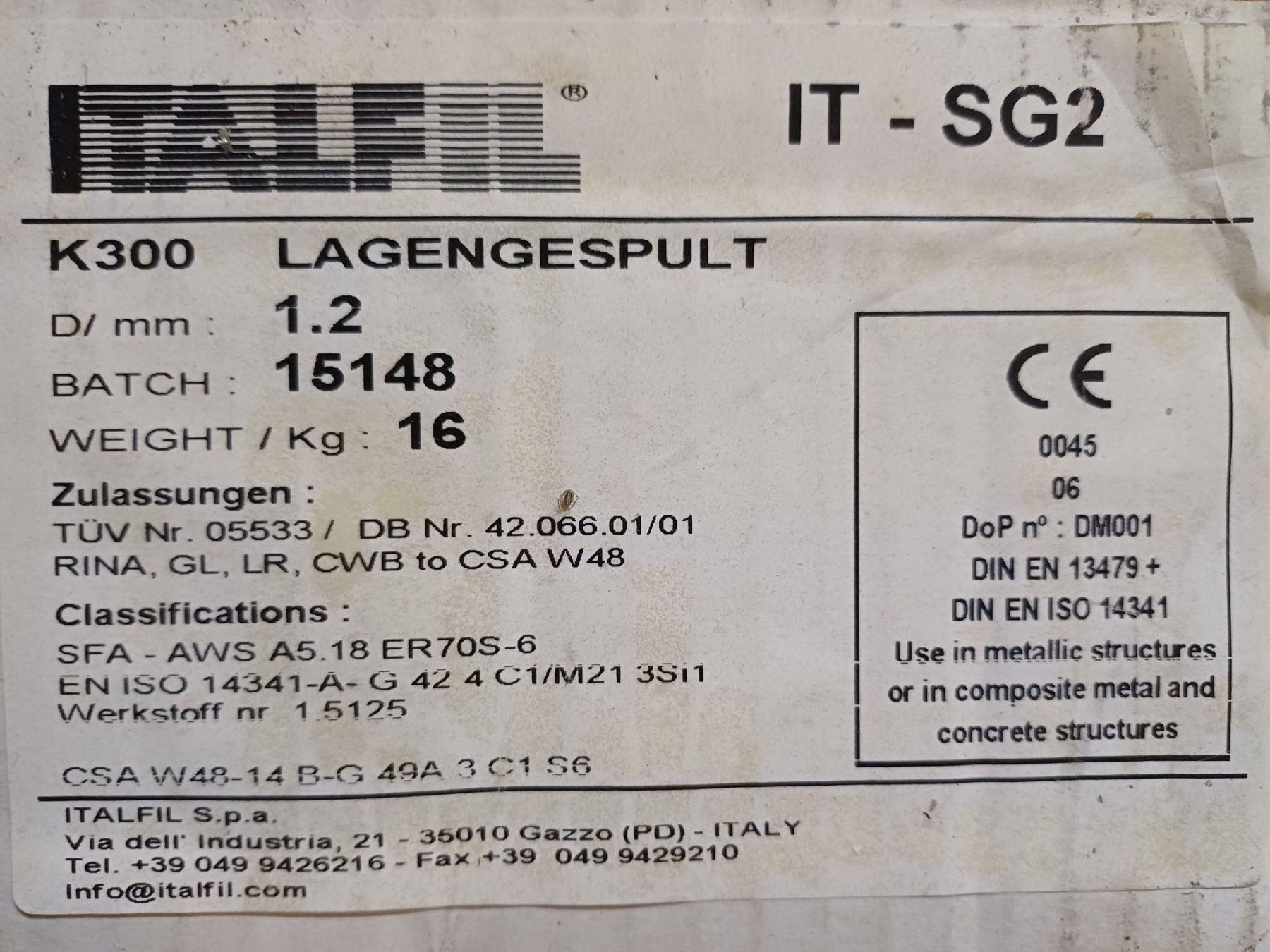 Ferramenta: Schweissdraht – Usato da Othmarsingen venduto da imm_7986 1