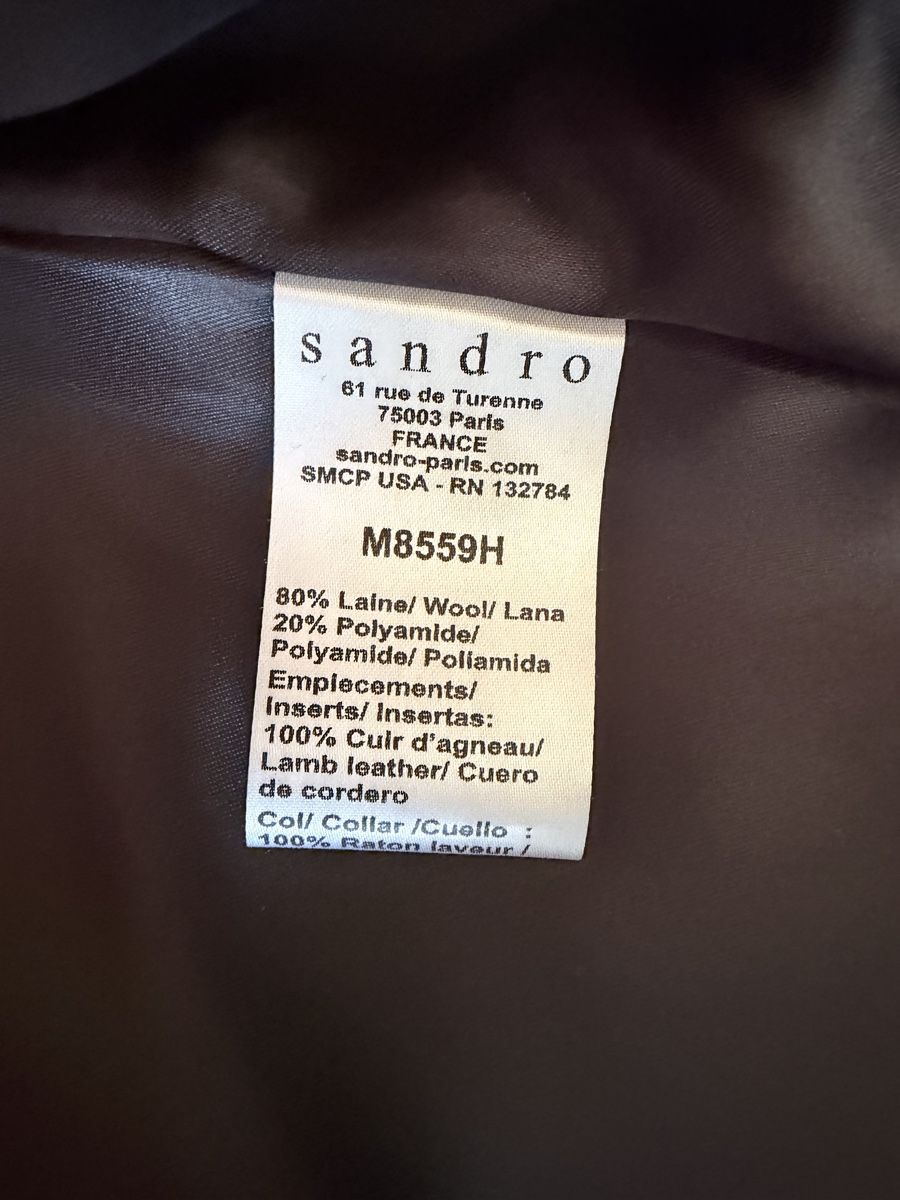 Sandro Cappotti: Mantel Lederbesatzung Sandro 36 – Usato da Zetzwil venduto da April99 3