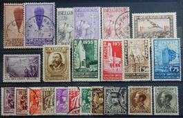 Belgien ex. Kat. 322-399 */(*)/gest. 1932/35 Kat. 74 Euro
