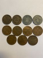Lot de 11 monnaies de 2 cts des 1937