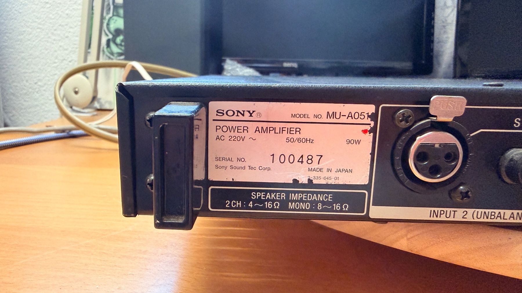 Sony Amplificatori: SONY MU-A051 Professional Power Amplifier gebraucht – Usato da Wallisellen venduto da Ada92 5