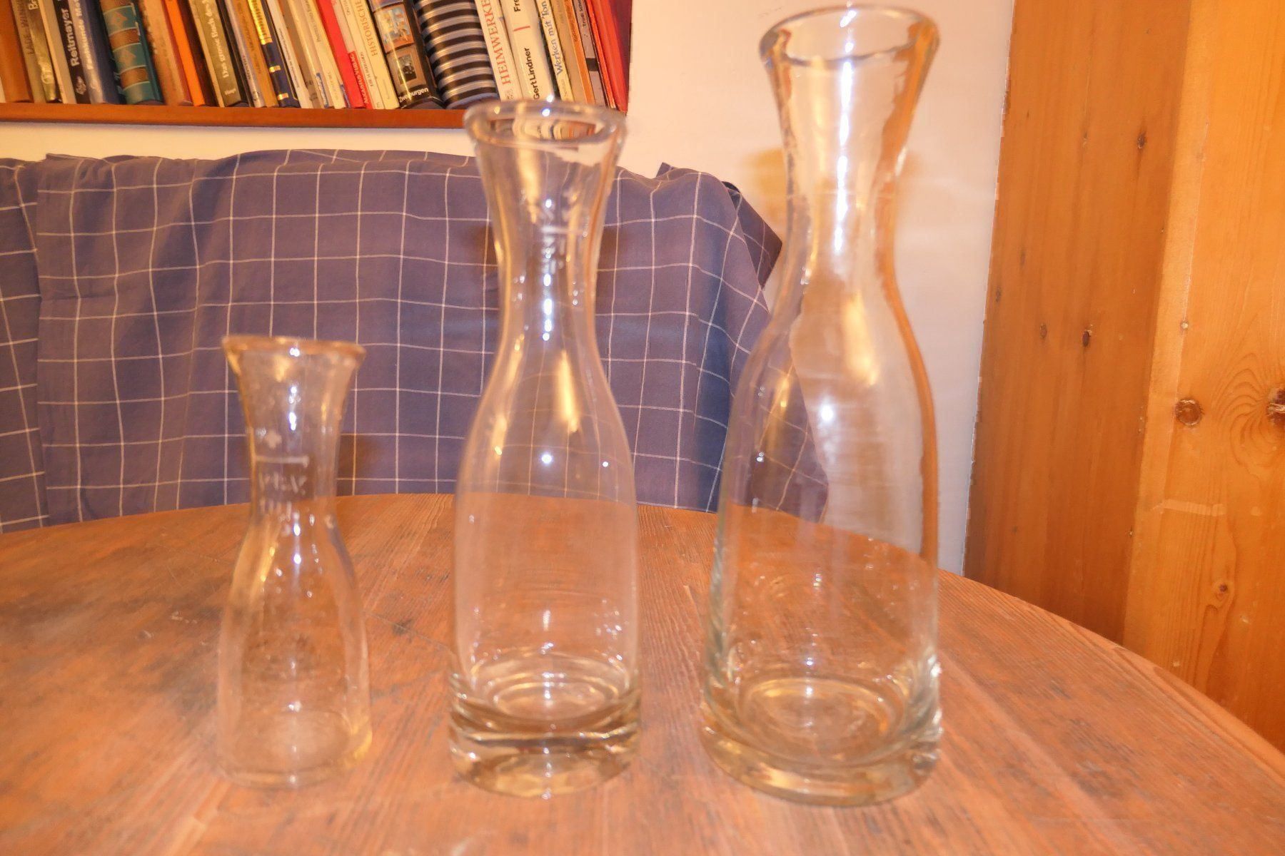 Caraffe: 3 geeichte Karaffen für Wein oder Wasser oder... – Usato da Fürstenaubruck venduto da PizBeverin2018