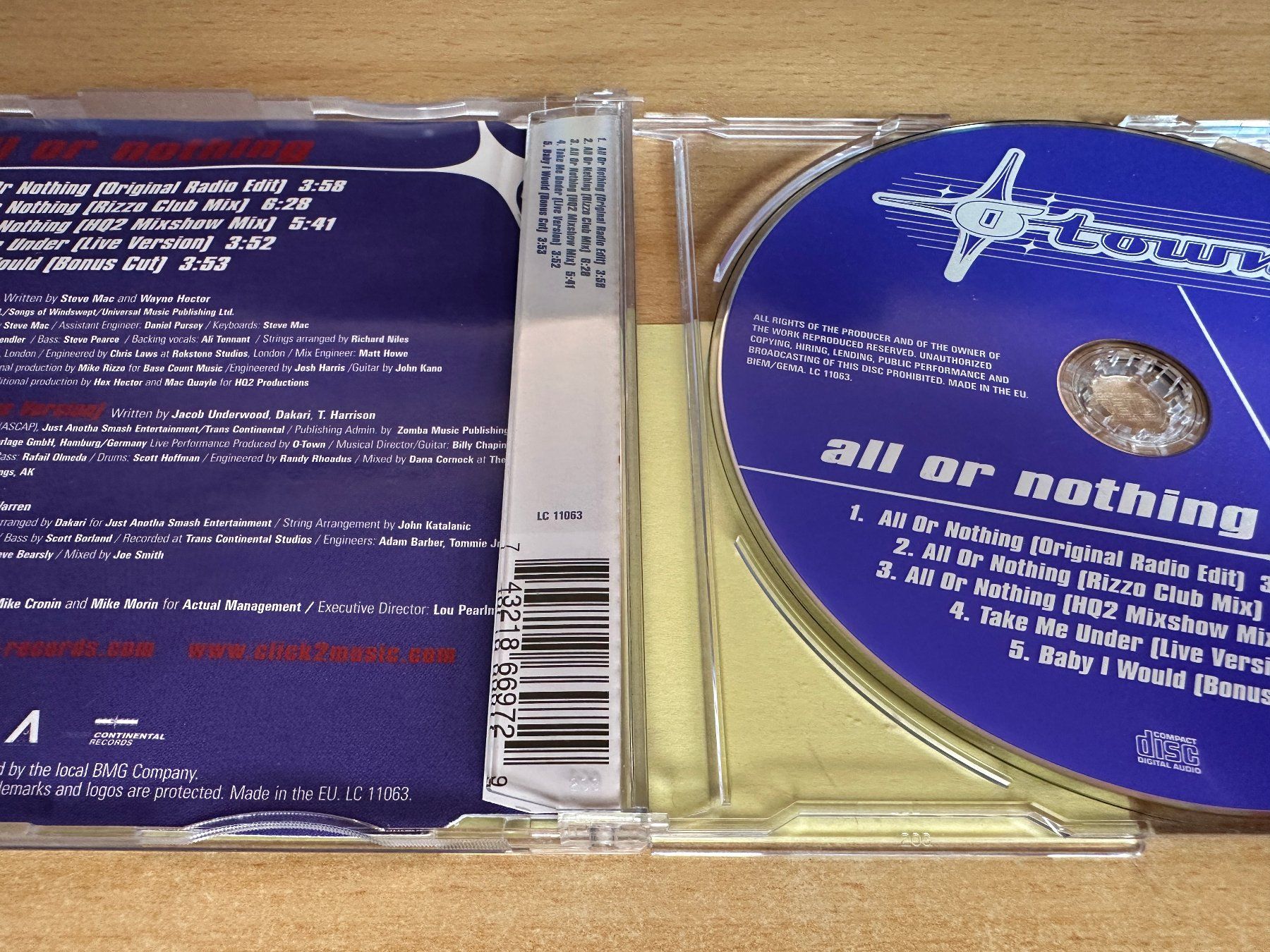 CDs: O-Town – All Or Nothing - Single CD – Gebraucht aus Rikon im Tösstal von Alpenmutz 1