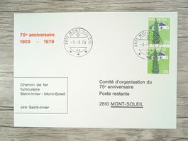 TR62 Enveloppe + Timbre Suisse 1978
