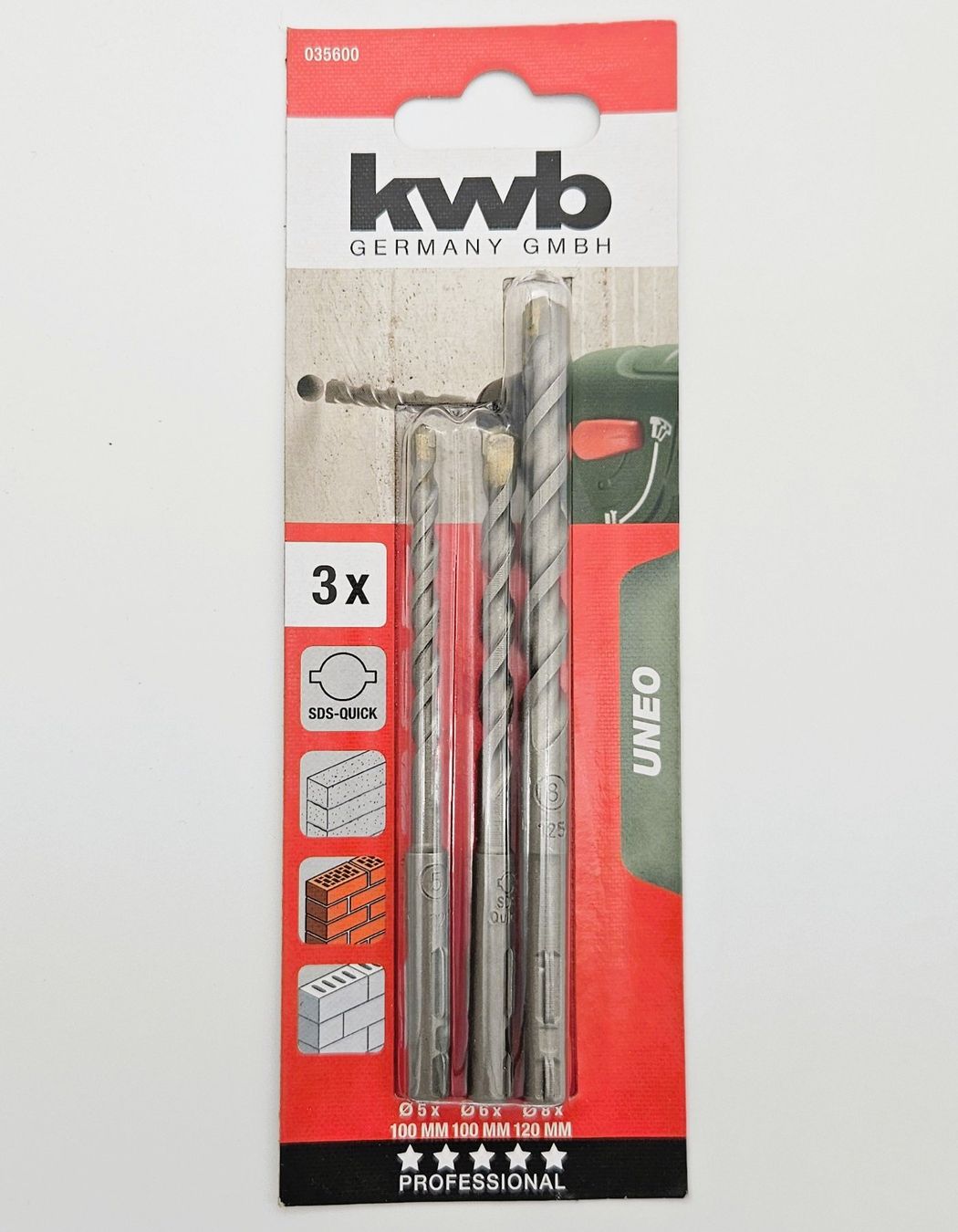 Tutti gli attrezzi: WB Professional SDS-Quick Bohrer-Set 3-teilig Neu – Nuovo e nell'imballaggio originale da Regensdorf venduto da Warenmarkt 1