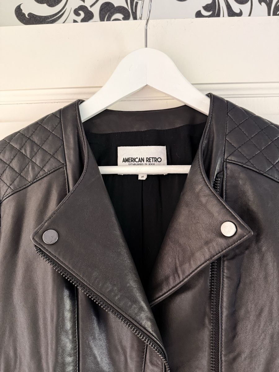 Vestes: American Retro Leather Biker Jacket – Neuf (Voir description) à Corsier-sur-Vevey par Kristina.Nova 1