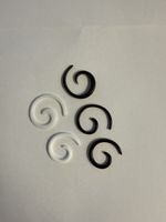 Piercing Dehner Schnecke Set Schwarz/Weiss