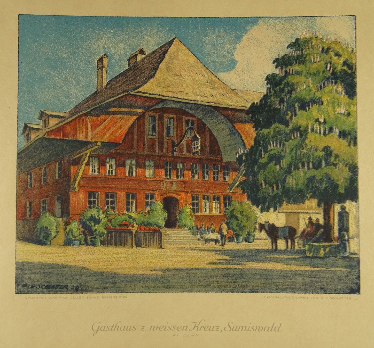 Incisioni: SUMISWALD, SCHLATTER LITHOGRAPHIE – Usato da Grüningen venduto da Kartensammler