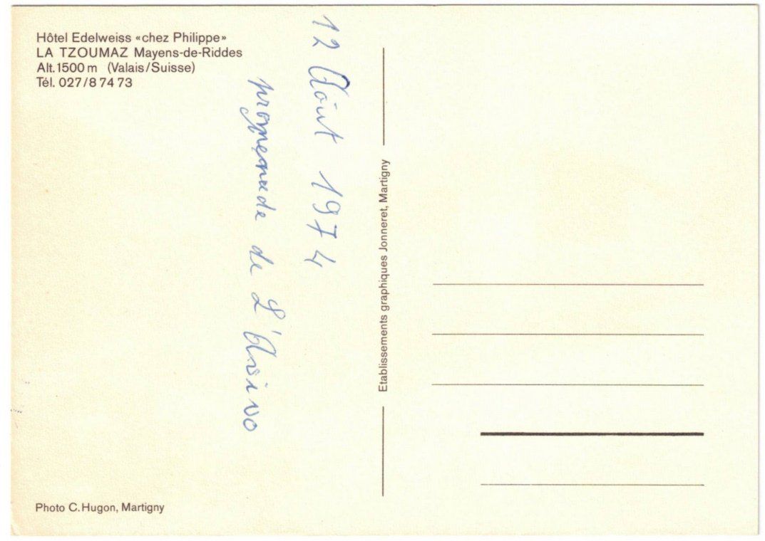 Cartoline postali: La Tzoumaz + Skilift – Usato da Binningen venduto da Mountainrider 1