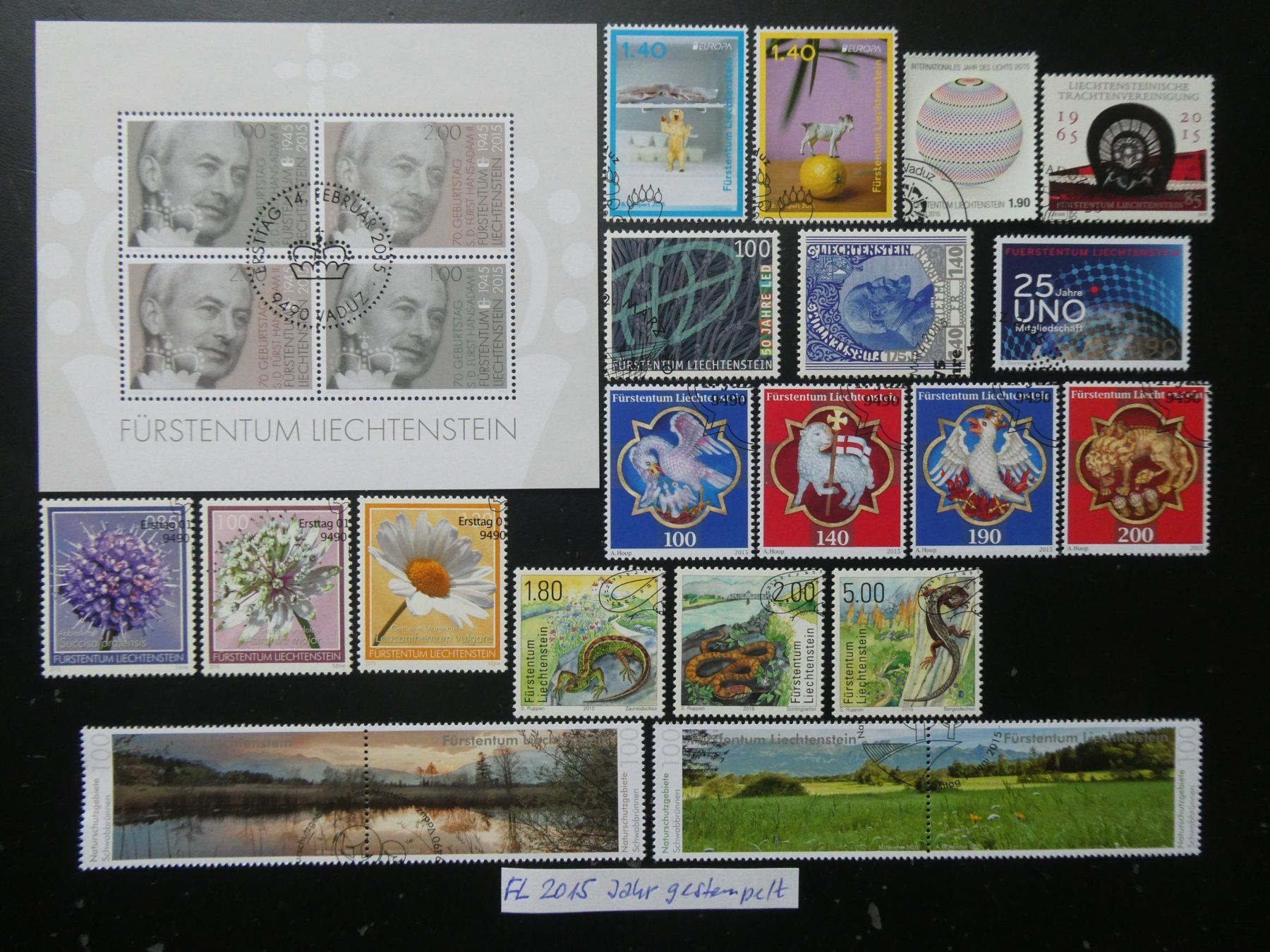 Alle Briefmarken: FL 2015 Jahr gestempelt – Gebraucht aus Lausen von Herbamare01