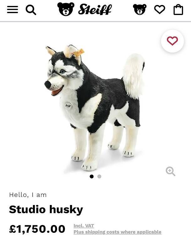 Giocattoli: Peluche Steiff Studio Husky 80 cm – Usato da Genève venduto da SophieR539