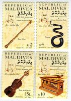 Briefmarken "Musikinstrumente". Malediven.