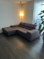 Ecksofa (braun, Stoff)