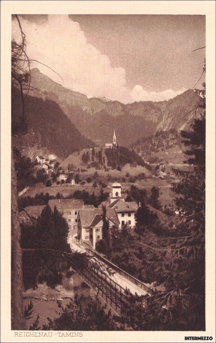 Cartoline postali: Reichenau - Tamins GR // antik – Usato da Basel venduto da intermezzo12