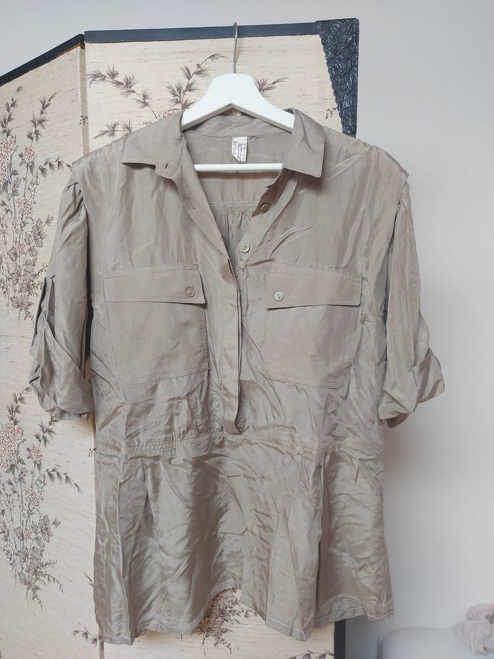Camicette: Blouse vintage 100% soie - Taille L – Usato da Lausanne venduto da Super-cerise