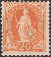 1900, Stehende Helvetia, 66E ungebraucht mit Gummi, K: 60.-