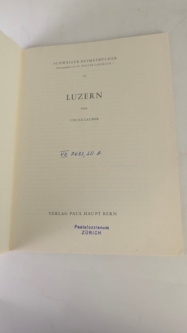 Libri: Schweizer Heimatbücher: Luzern 1963 – Usato da Zürich venduto da axolottchen 3