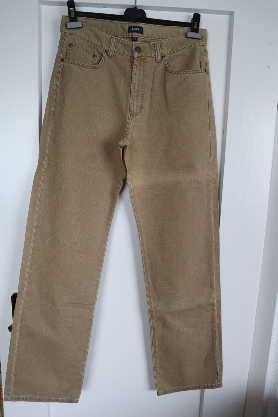 Mexx Pantaloni: Hose, Mexx, Gr. 33 / M, gerader Schnitt, Baumwolle & Leinen – Usato da Wattwil venduto da diamant1