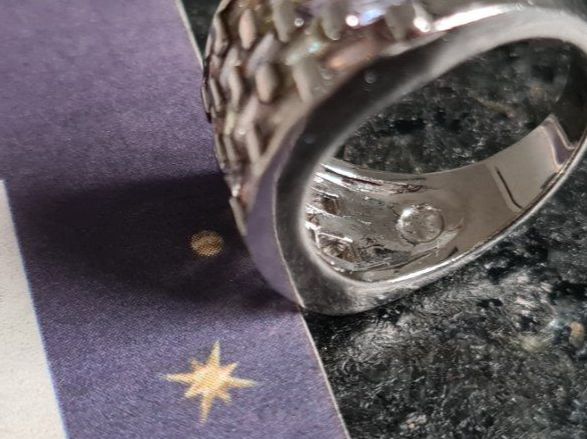 Bagues: Ring silberfarben mit farbigen Glitzersteinen – D'occasion à Frauenfeld par Purzli 4
