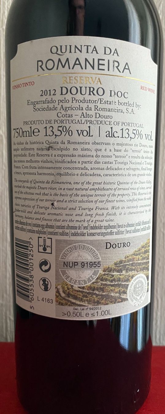 Vino: Quinta da Romaneira Reserva Tinto 2012 – Nuovo (secondo la descrizione) da Cully venduto da Forninho 2