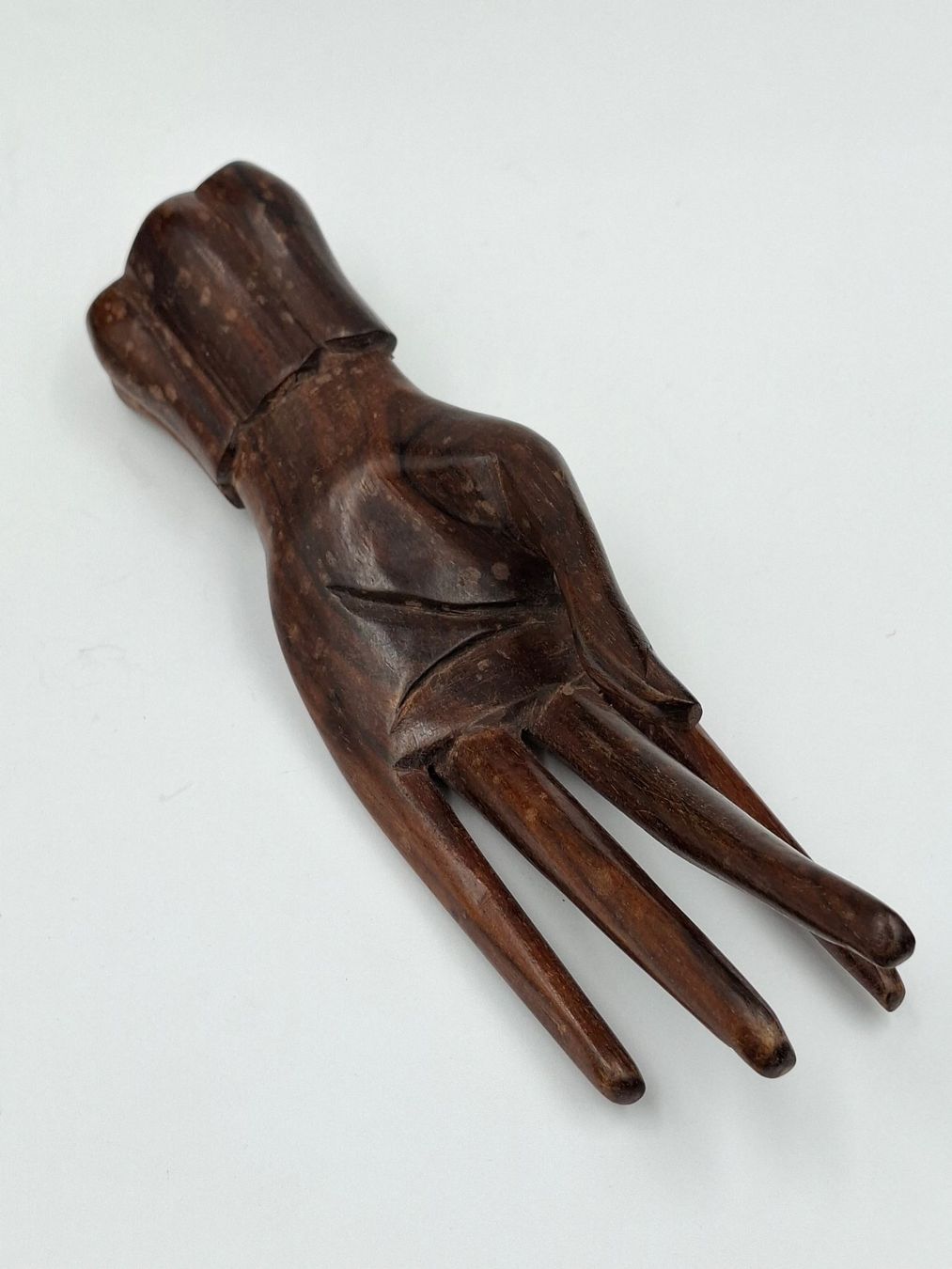 Statuette: Handgeschnitzter Schmuckhalter aus Holz Ringständer Boho – Usato da Zürich venduto da bruzolda 5