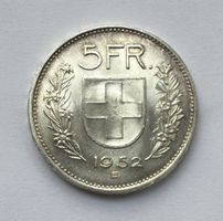 1952 5 Franken unz Silber *RAR*