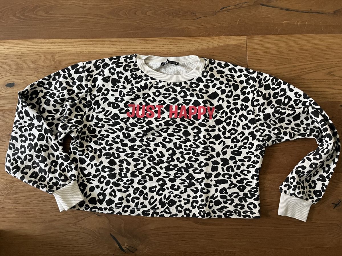 Zara Maglioni & Felpe: Zara Pullover Leo-Muster, Leopard schwarz weiss Grösse S – Usato da Sax venduto da _Kornblume_ 1